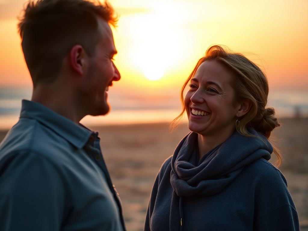 A candid, unscripted moment between people who just met